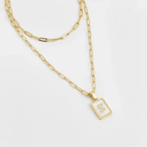 סט שרשרת עם אות